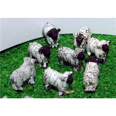 8 Standing Sheep - Unpainted