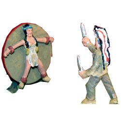 CIR7 Red Indian Knife Throwing act Unpainted Kit OO Scale 1:76