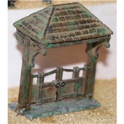 F40p Painted Lych Gate OO Scale 1:76