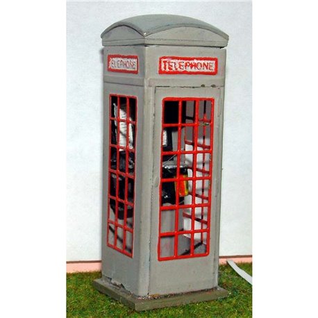 L4 Period Telephone box series 3 1929 on Unpainted Kit O Scale 1:43