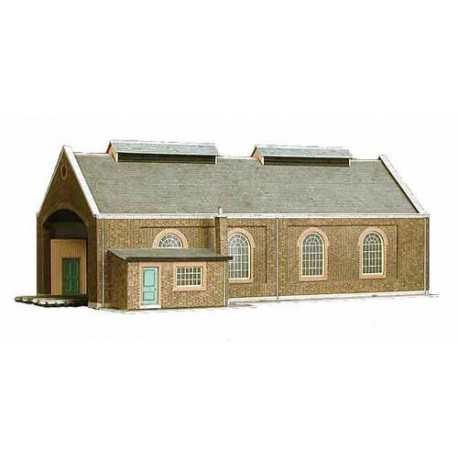 Two Track Engine Shed H: 126mm (overall size: 297 x 182mm)- Card Kit