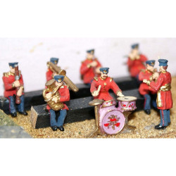 Seated Band-Civil Uniform (8 figures) - Unpainted