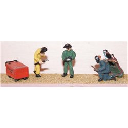 Painted Welding Figures and Equipment (OOScale 1/76th)