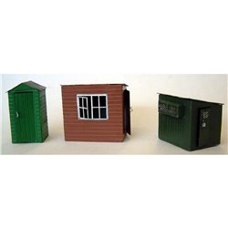 Assorted Garden Sheds (OO Scale 1/76th)