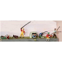 Painted Fisherman & Equipment (rods,box) (OO Scale 1/76th)