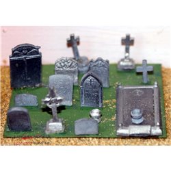 Assorted Grave and Tombstones - Unpainted