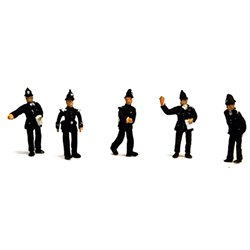 5 x Assorted Policemen in various Poses - Unpainted