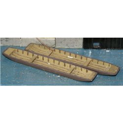 2 x empty Punts (OO Scale 1/76th) - Unpainted