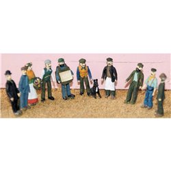 Set of 10 Unpainted Victorian & Edwardian Figures - Working Class