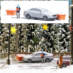 Busch 7858 Action Set: Accident with snowy car