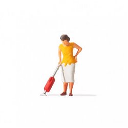 Woman with Vacuum Cleaner Figure