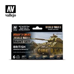 Vallejo Model Color Set - WWII British Armour & Infantry