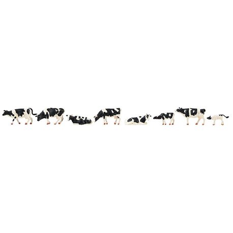 Cows Black/W hite (8) Figure Set