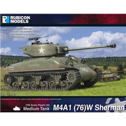 M4A1 Sherman IIA with 76mm gun - 1/56 scale plastic kit