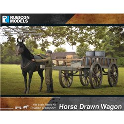 Horse-Drawn Wagon - 1:56 scale (28mm) Wargame Plastic Kit