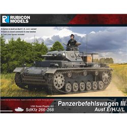 Panzerbefehlswagen III Ausf E/H/J/L - 1:56 scale (28mm) Wargame Plastic Kit