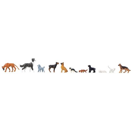 Cats (4) & Dogs (8) Figure Set