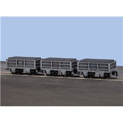 00-9 FR 2 ton Slate Wagon Unbraked x 3