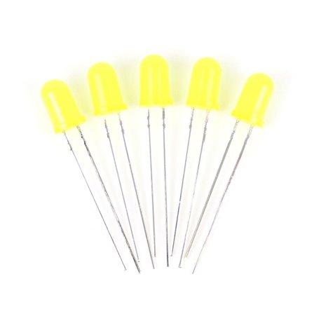 5mm LED yellow pack 5