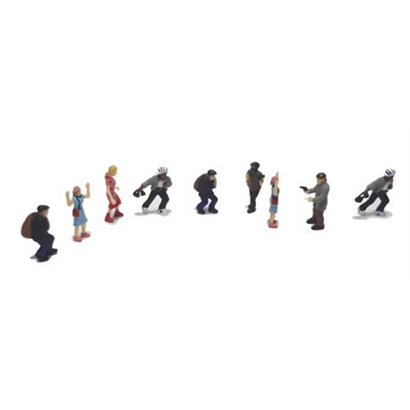 N Scale Figure Set - Crime Scenes(9) Three Women Six Men by Kestrel Design