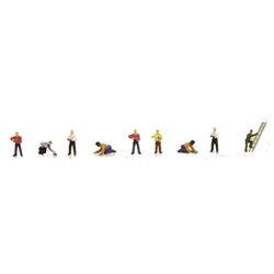 N Scale Figure Set - Bricklayers(9) Nine Men by Kestrel Design
