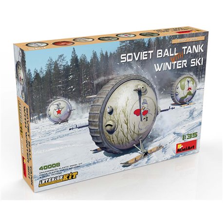 Miniart 1:35 - Soviet Ball Tank w/ Winter Ski, Int Kit