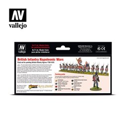 AV Vallejo Model Color Set - British Infantry Napoleonic Wars (8)