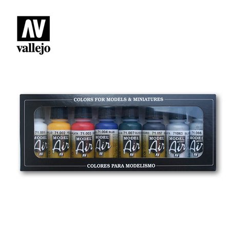 AV Vallejo Model Air Set - Basic Colors (x8)