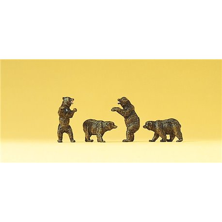 Circus Brown Bears (4) Figure Set