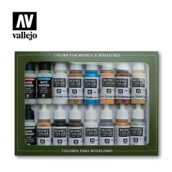 Vallejo Model Color Acrylic Paint Set - Folkstone Specialist (x16)