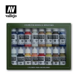 Vallejo Model Color Acrylic Paint Set - American Colonial (x16)