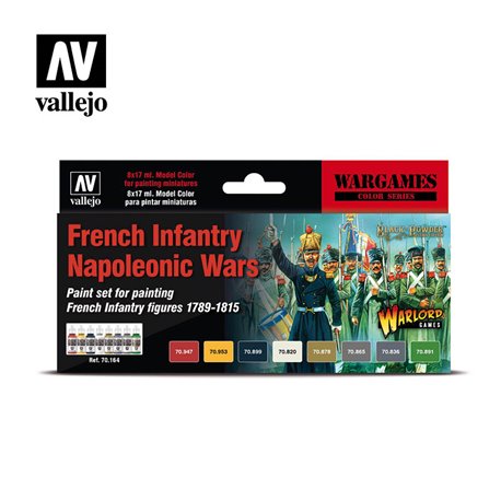 AV Vallejo Model Color Set - French Infantry Napoleonic Wars (x8)