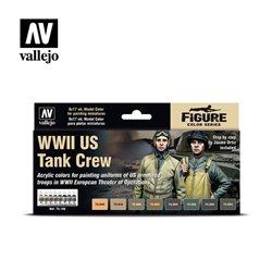 Vallejo Model Color Acrylic Paint Set - WWII US Tank Crew (8)