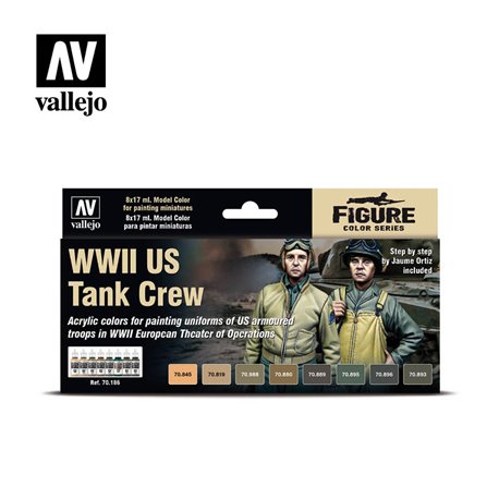 AV Vallejo Model Color Set - WWII US Tank Crew (8)