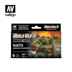 Vallejo Model Color Acrylic Paint Set - WWIII Nato Armour & Infantry (6)