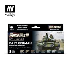 Vallejo Model Color Acrylic Paint Set - WWIII East German Armour & Infantry (8)