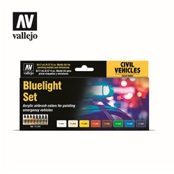 Vallejo Model Air Acrylic Paint Set - Bluelight Acrylic Paint Set (x8)