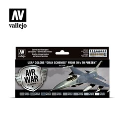 Vallejo Model Air Acrylic Paint Set -USAF "Gray Schemes" from 70's to present