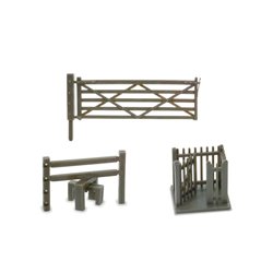 Field gates, stiles and wicket gates.