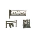 Field gates, stiles and wicket gates.