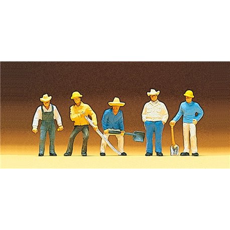 Track Workers (5) with Tools Exclusive Figure Set