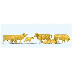 Light Brown Cows (6) Exclusive Figure Set