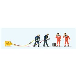 Firemen (4) with Cutting Gear Exclusive Figure Set