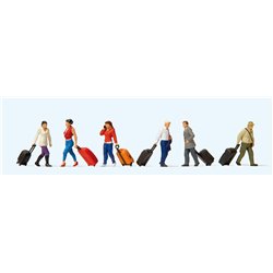 Walking with Wheeled Suitcases (6) Exclusive Figure Set