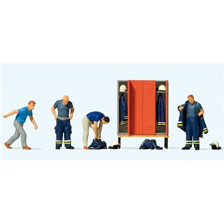 Firemen Preparing for the Fire Run (4) Exclusive Figure Set