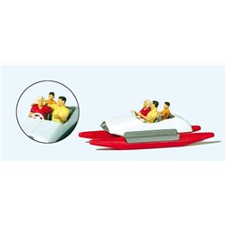 Family in White Pedal Boat (3) Exclusive Figure Set