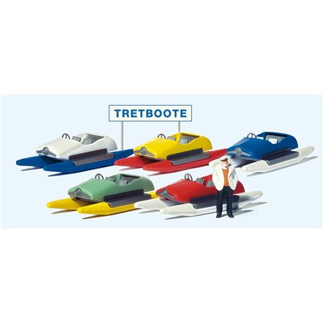 Pedal Boat Rental Scene (1) Exclusive Figure Set