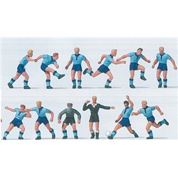 Soccer Team (11) & Referee L Blue/Blue Exclusive Figure Set