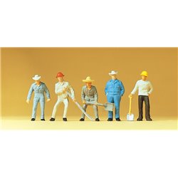 Track Workers (5) with Tools Standard Figure Set