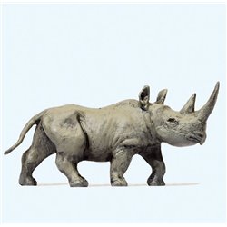 African Rhinoceros (Head Up) Figure